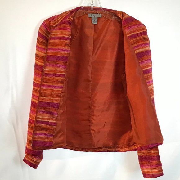 Womens Small Analogy Crimped Satin Ombre Jacket - Picture 4 of 4